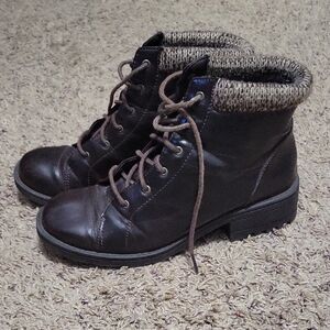 Brown Leather Heeled Boots